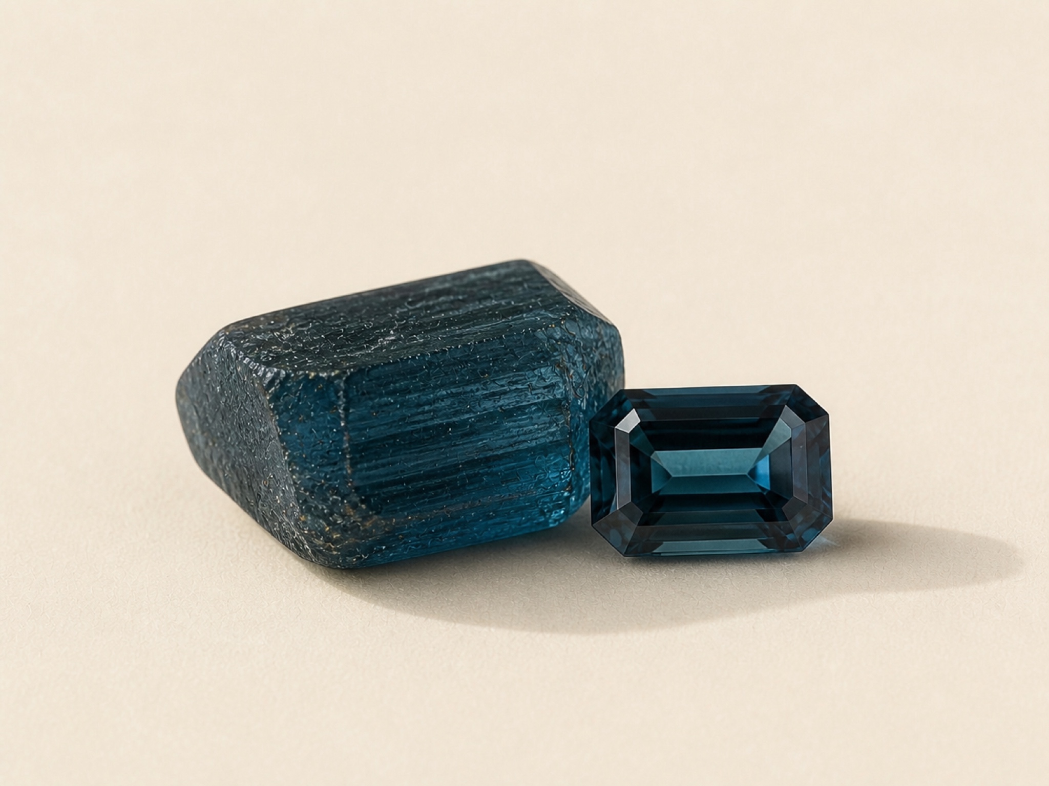 London blue topaz loose gemstones in daylight