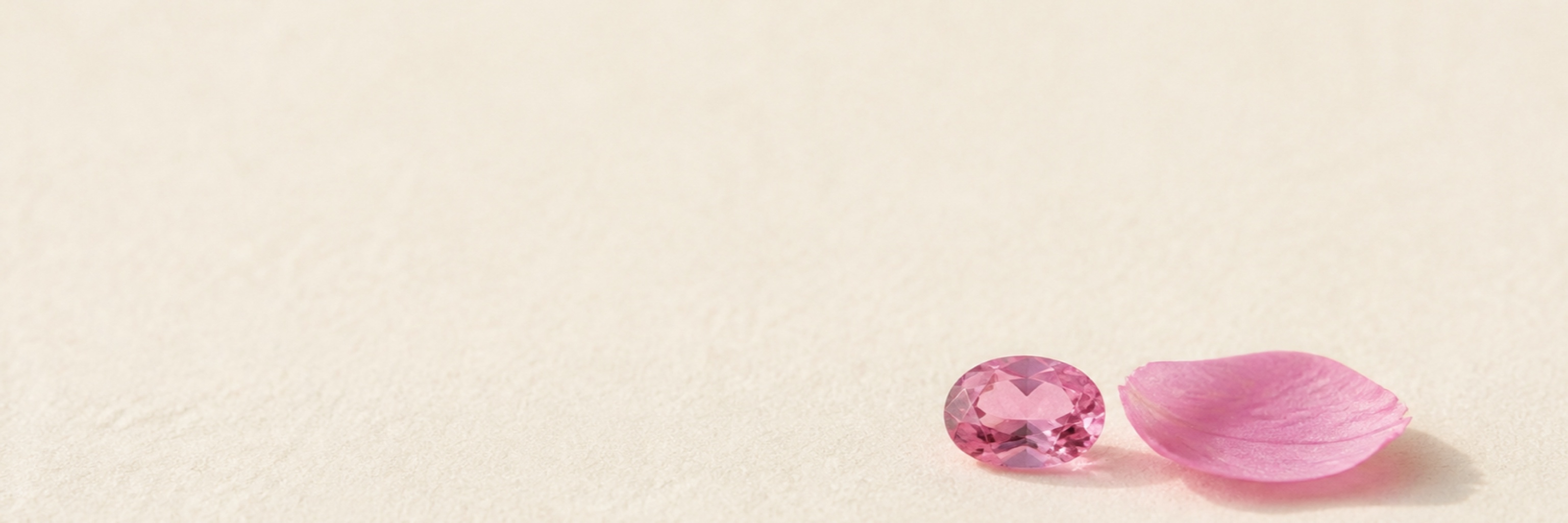 Pink sapphire jewelry category vitrine