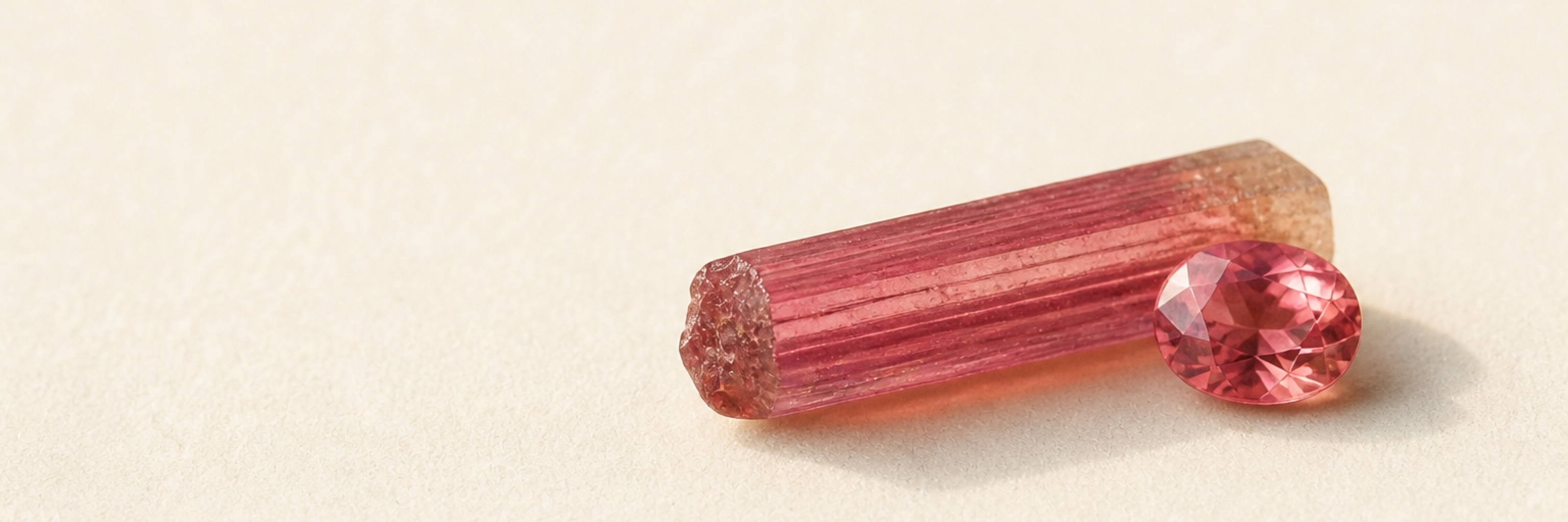 Pink tourmaline jewelry category vitrine