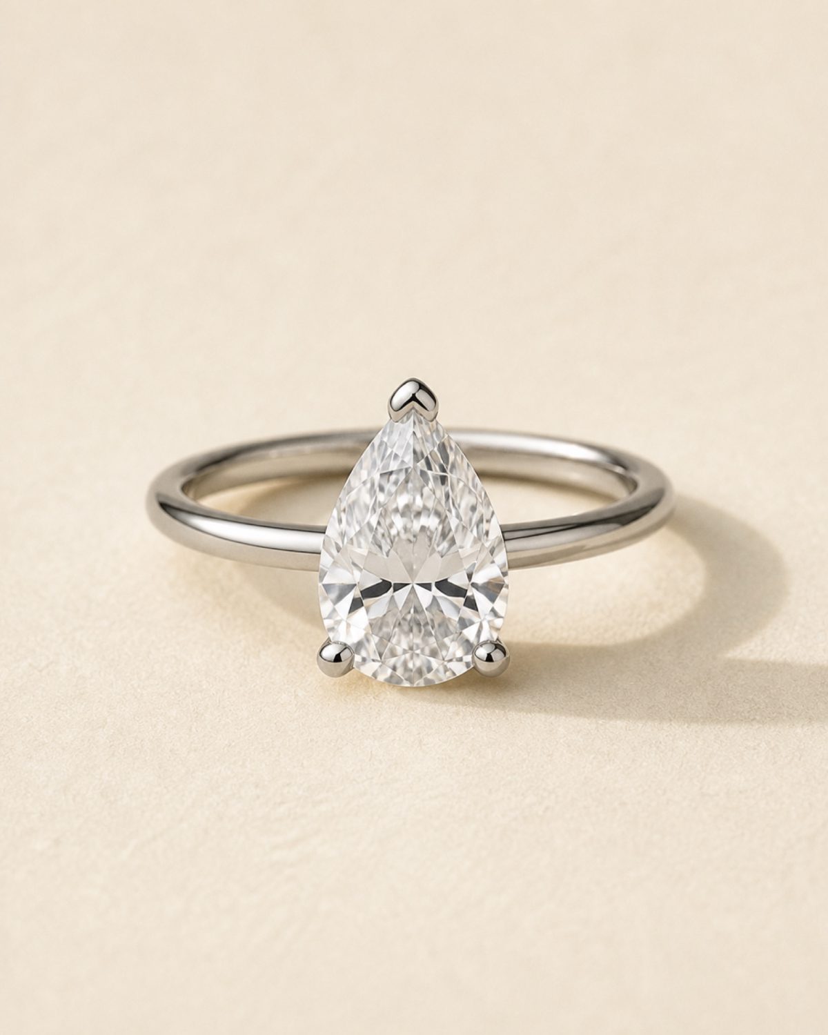 Natural Pear diamond, 1.40 ct
