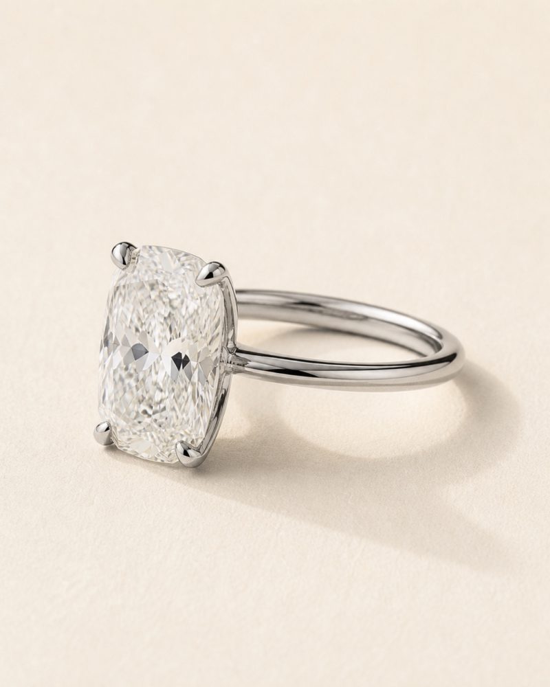 The Elongated cushion Solitaire, view 2