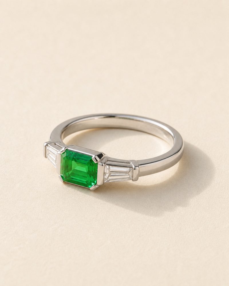The Emerald Three Stone, view 2