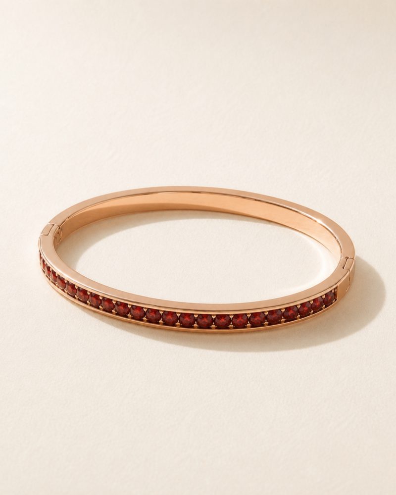 The Garnet Bangle, view 2