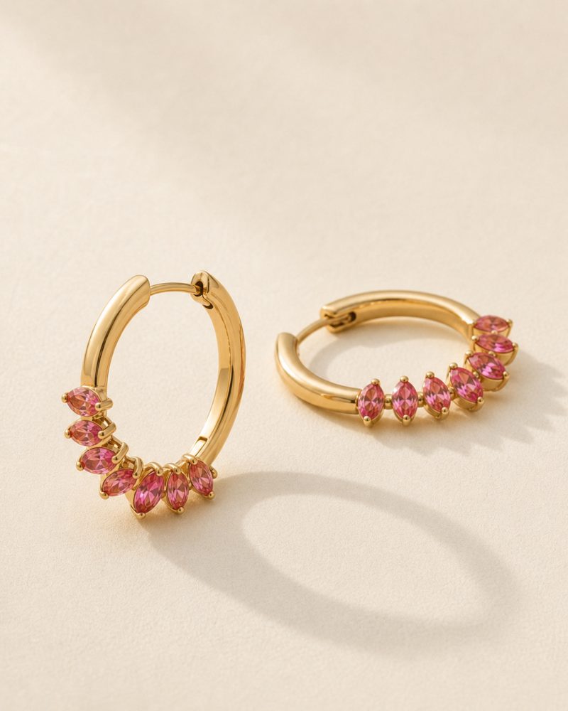 The Tourmaline Hoops, view 2