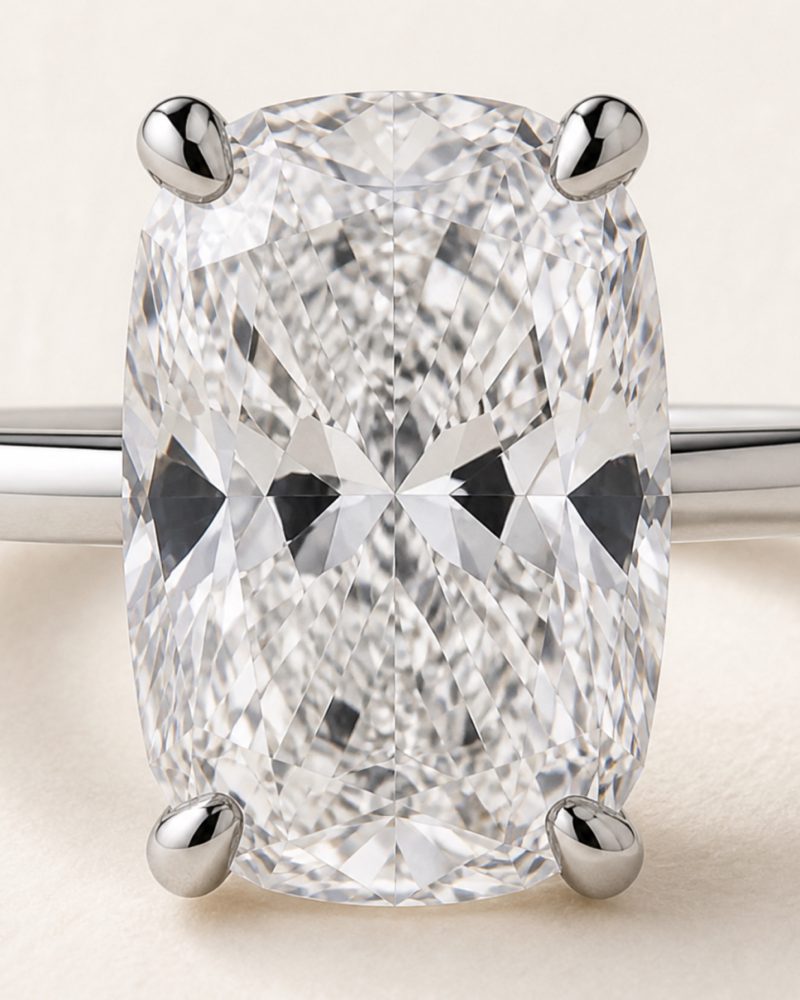 The Elongated cushion Solitaire, view 3