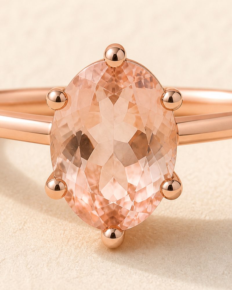 The Morganite Solitaire, view 3
