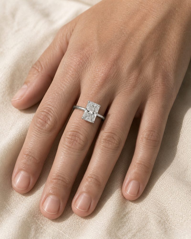 Lab Radiant diamond, 2.50 ct, view 4