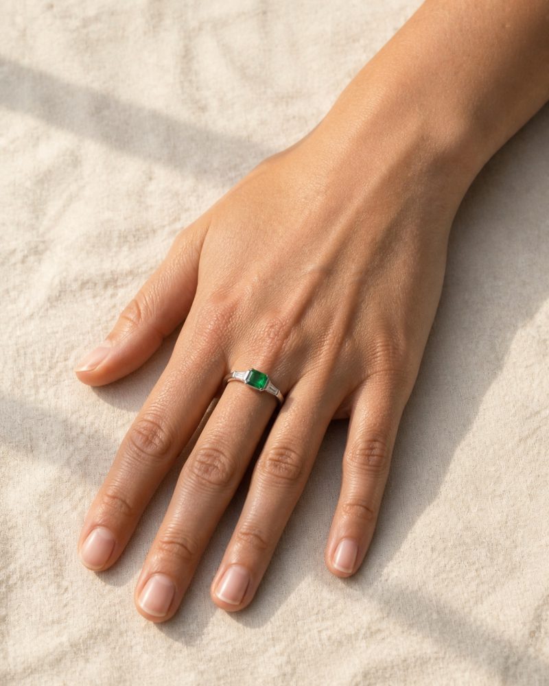 The Emerald Three Stone, view 4