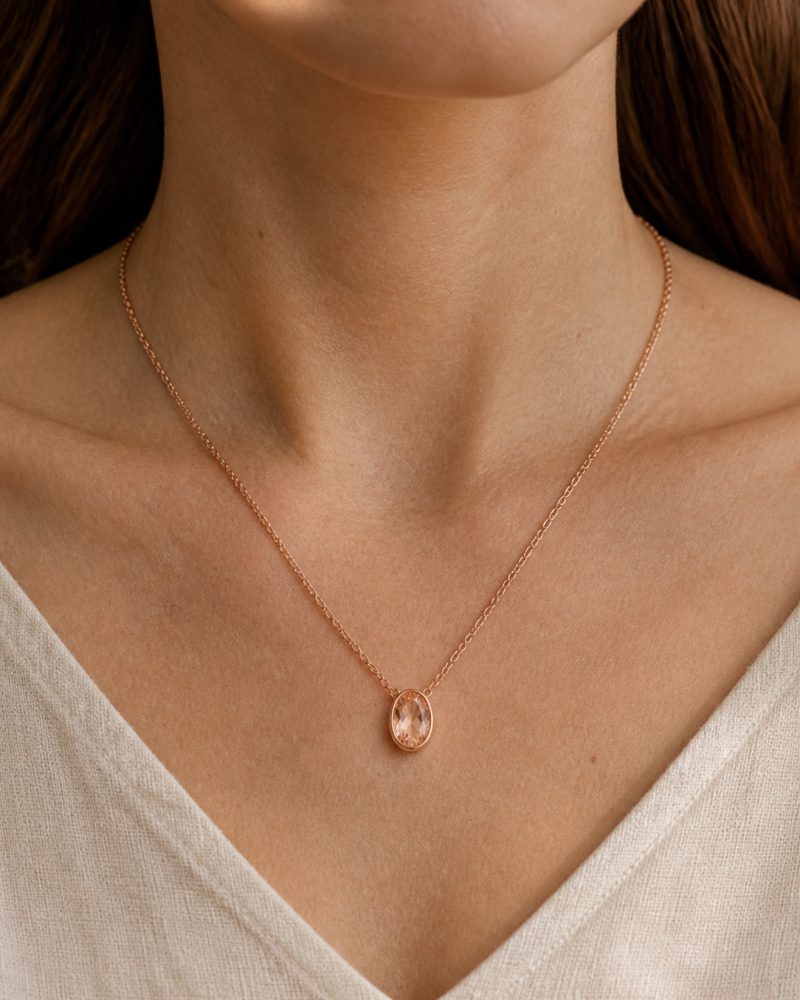 The Morganite Pendant, view 4