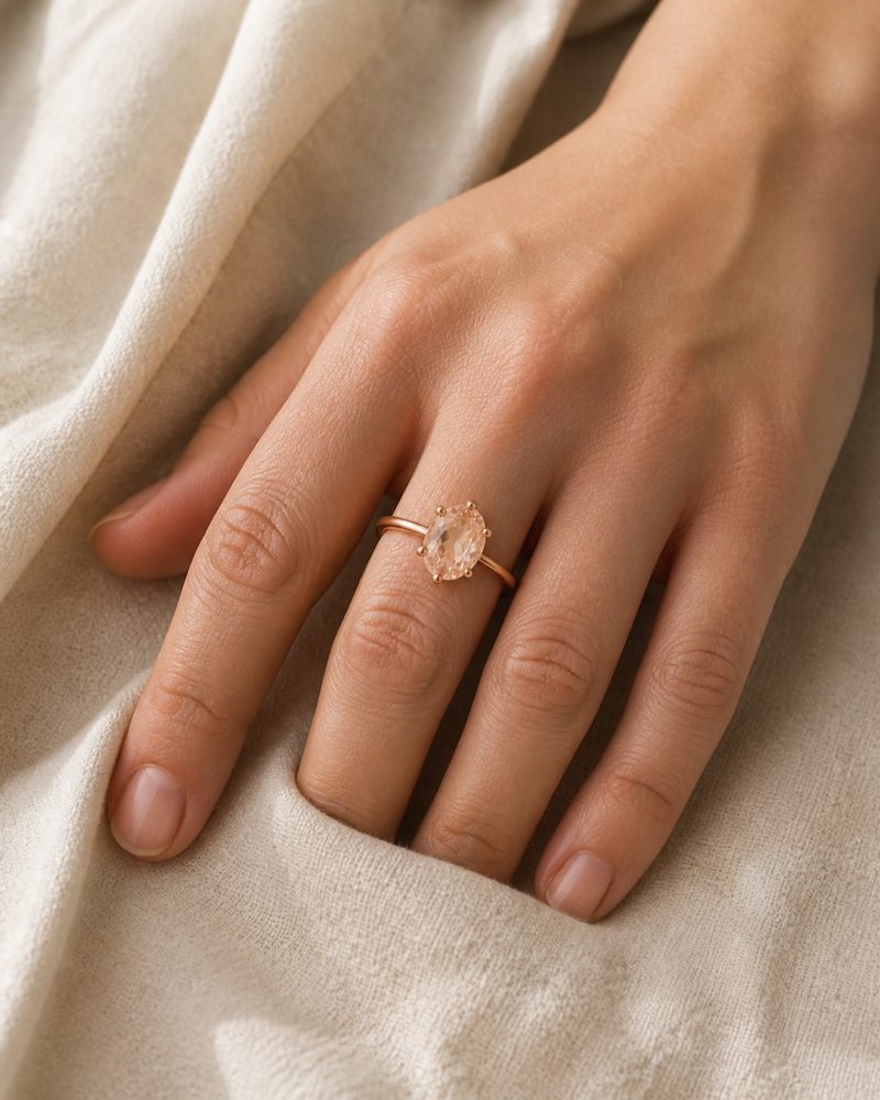 The Morganite Solitaire, view 4