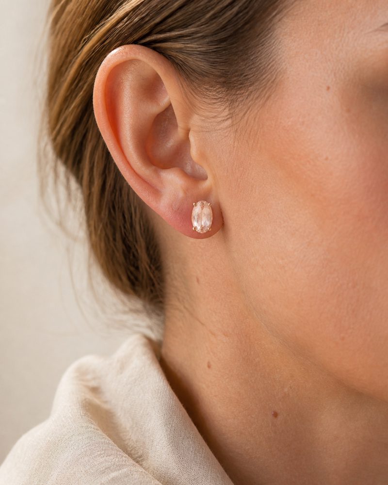 The Morganite Studs, view 4