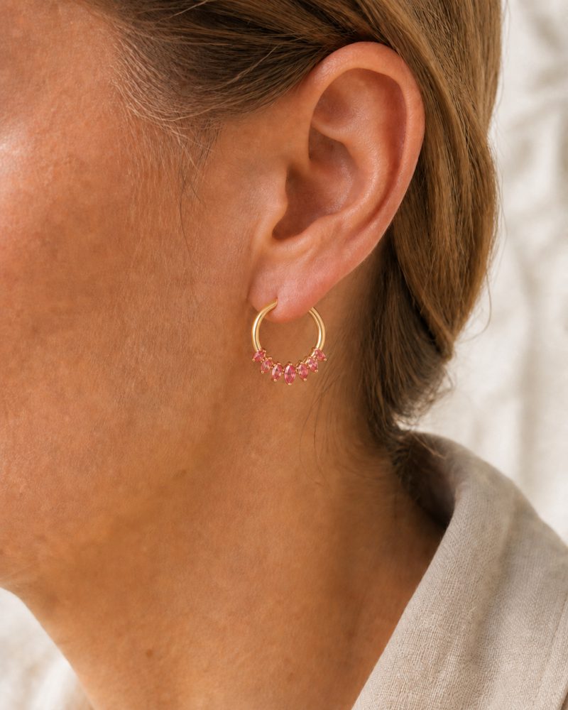The Tourmaline Hoops, view 4